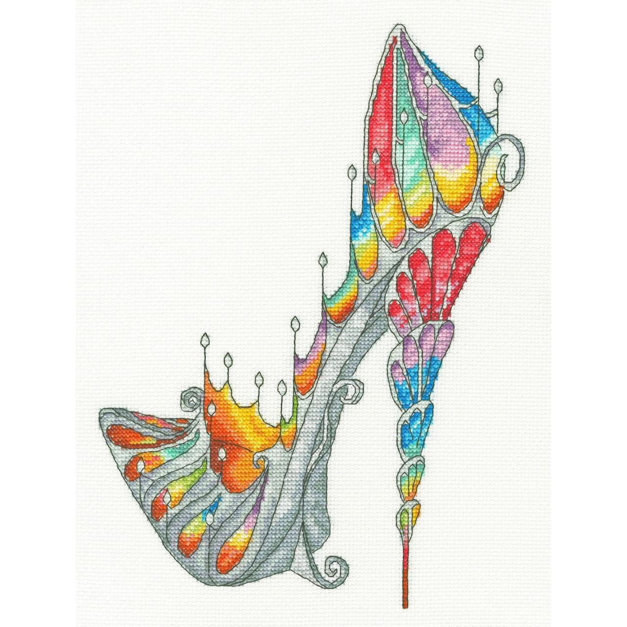 Bothy Threads Stained Glass Slipper Counted Cross Stitch Kit
